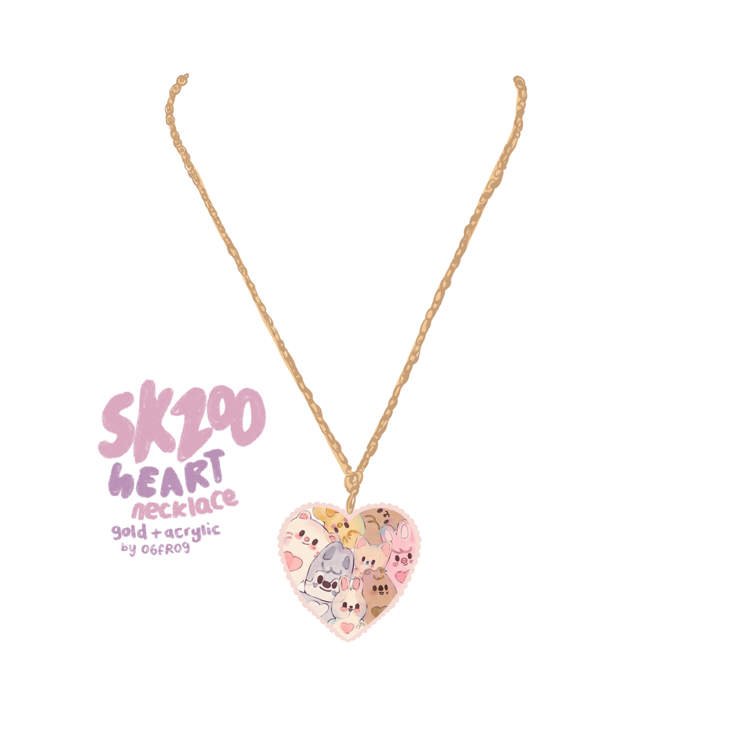 heart skzoo necklace