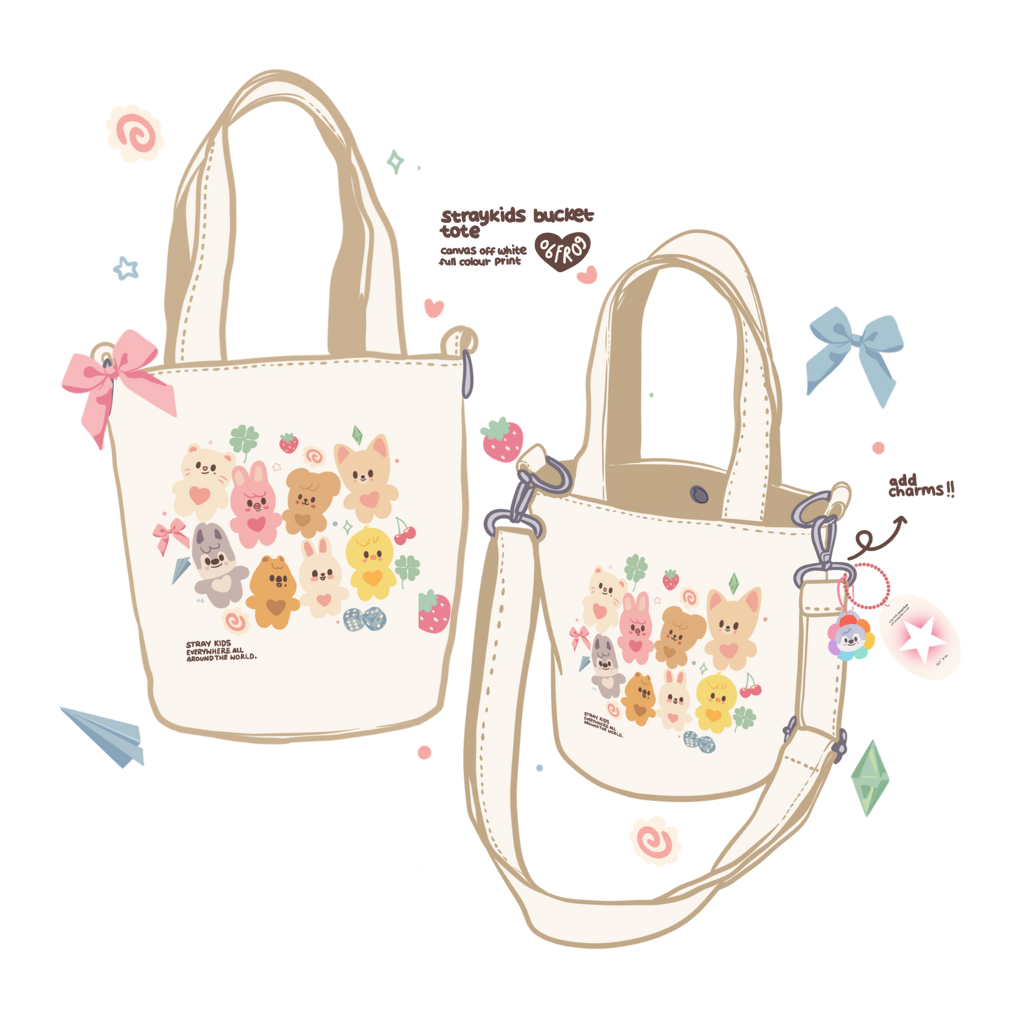 strayskzoo bucket tote!