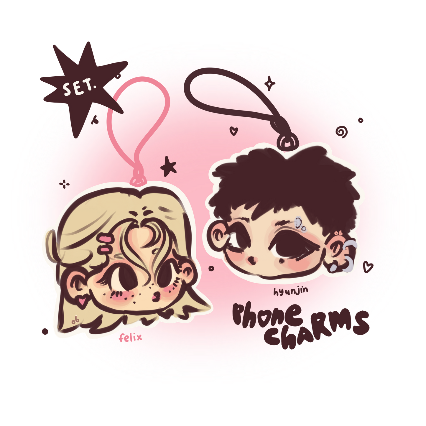 hyunlix phone charms ✱ SET