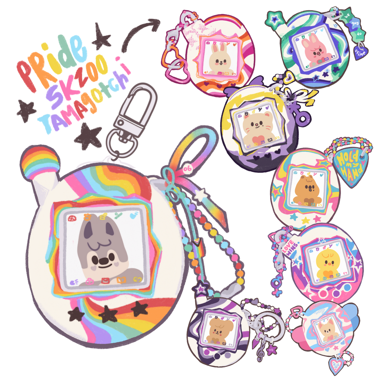 skz pride charms