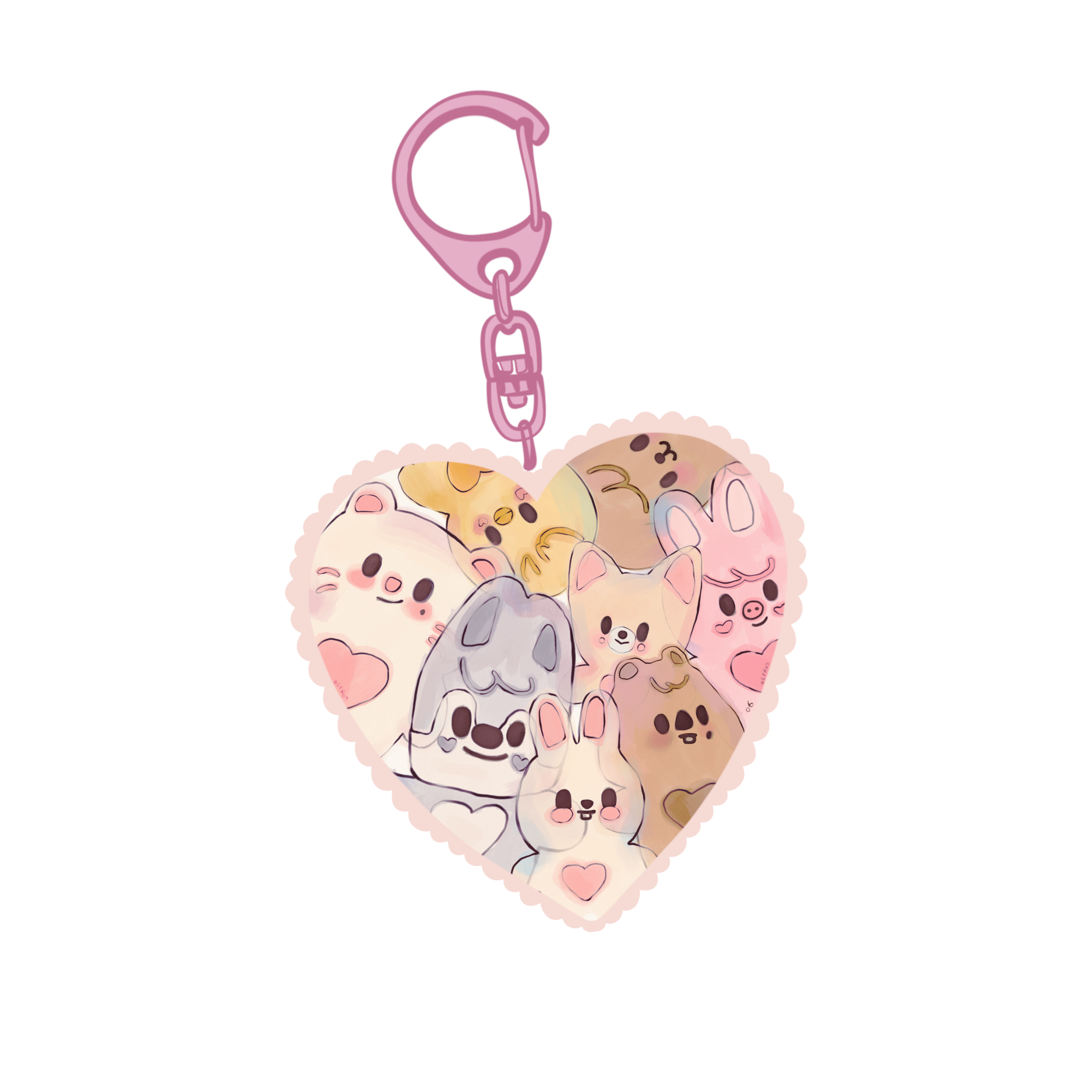 ♡KJ♡ heart skzoo charm – o6frog