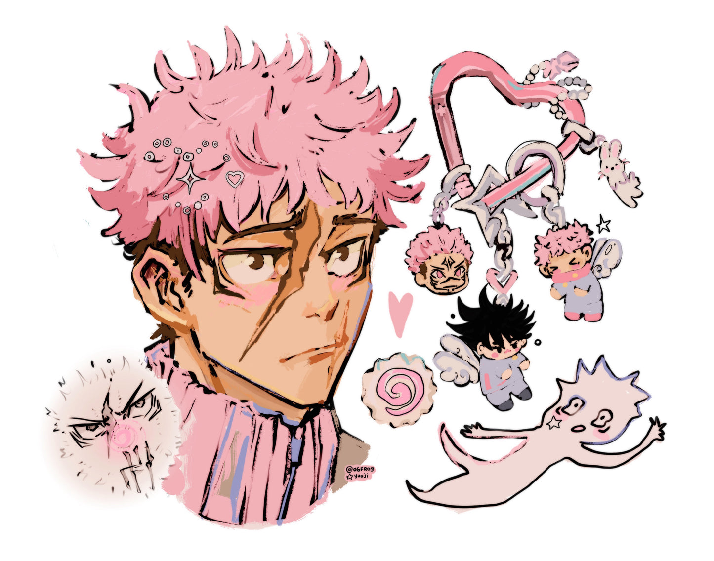 pink yuuji print