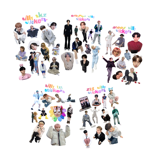 boygroup silly sticker sheets