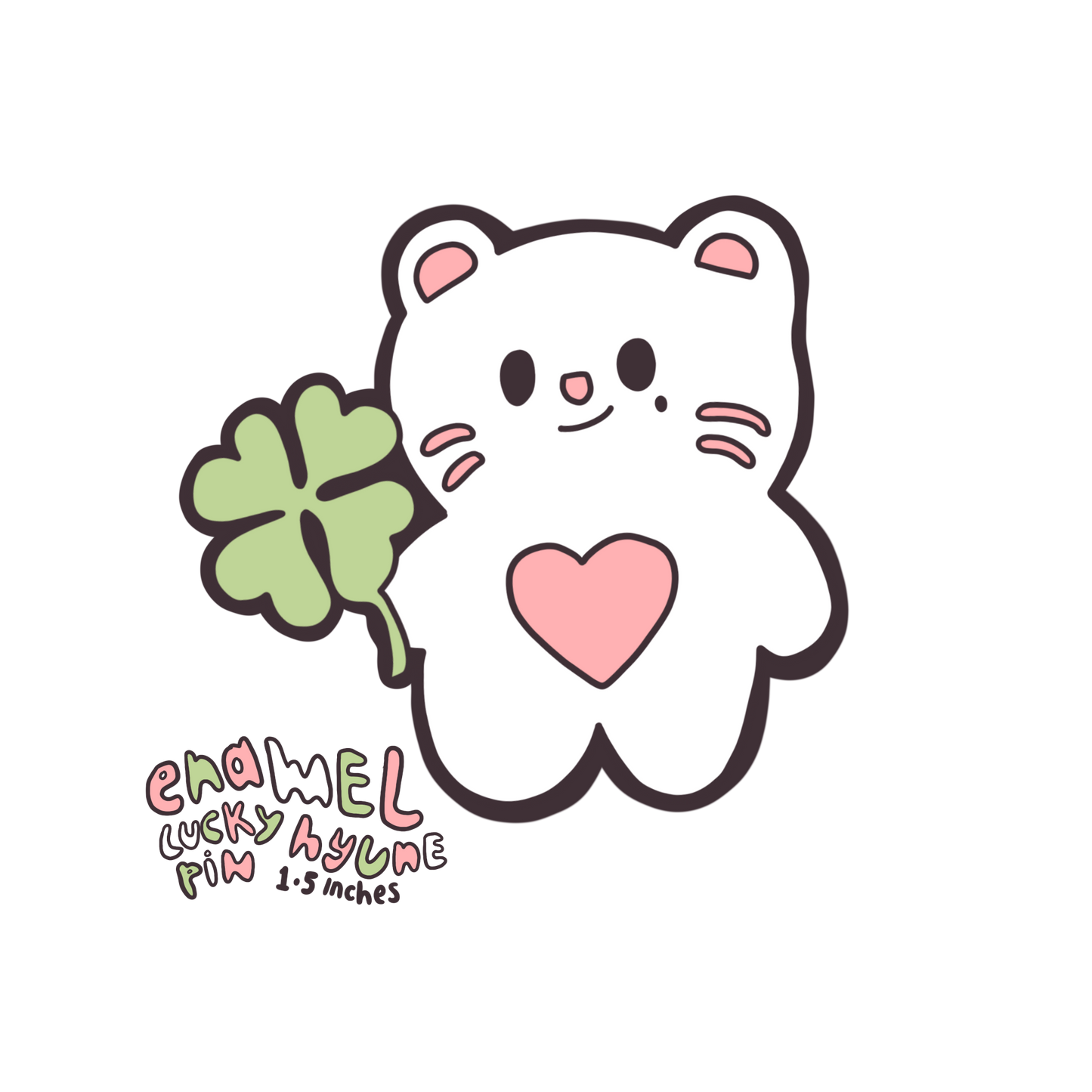 lucky hyune enamel pin
