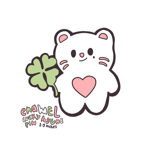 lucky hyune enamel pin