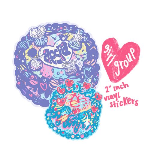 kpop girlgroup cake *stickers!