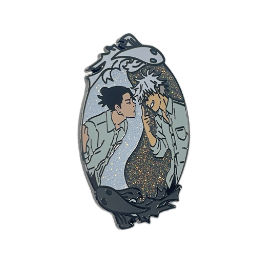 satosugu glittery enamel pin