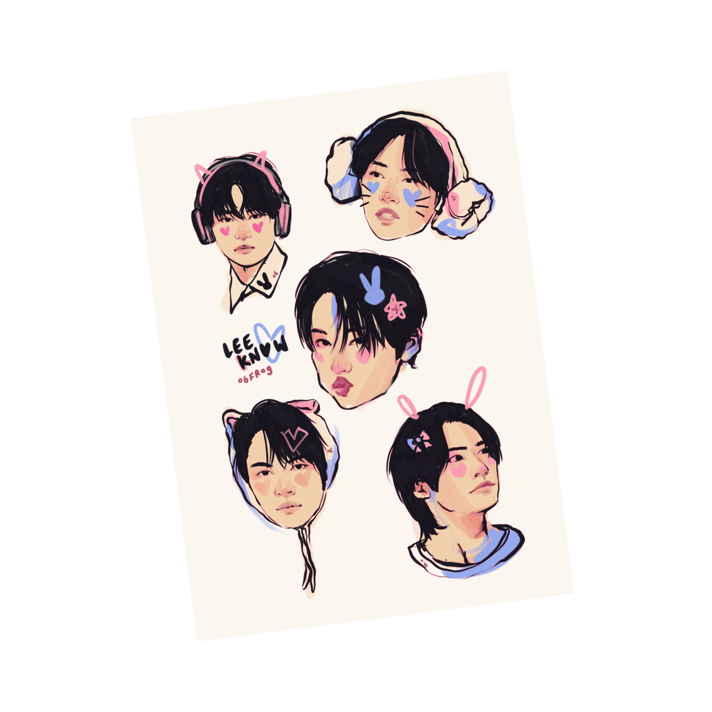 silly lee know sticker sheet