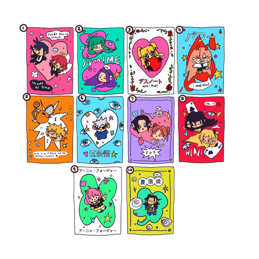 anime lucky card charms