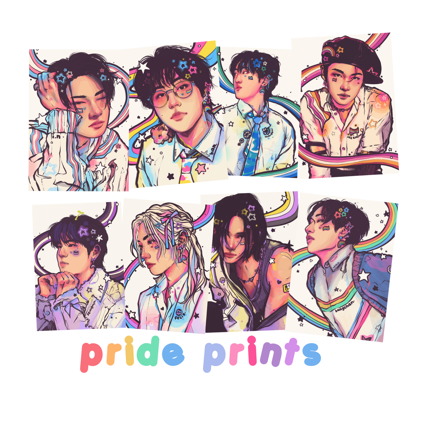 pride stray kids prints