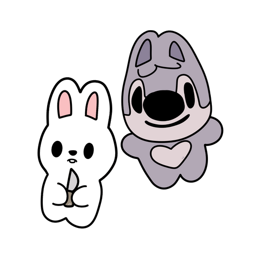 cursed skzo enamel pins