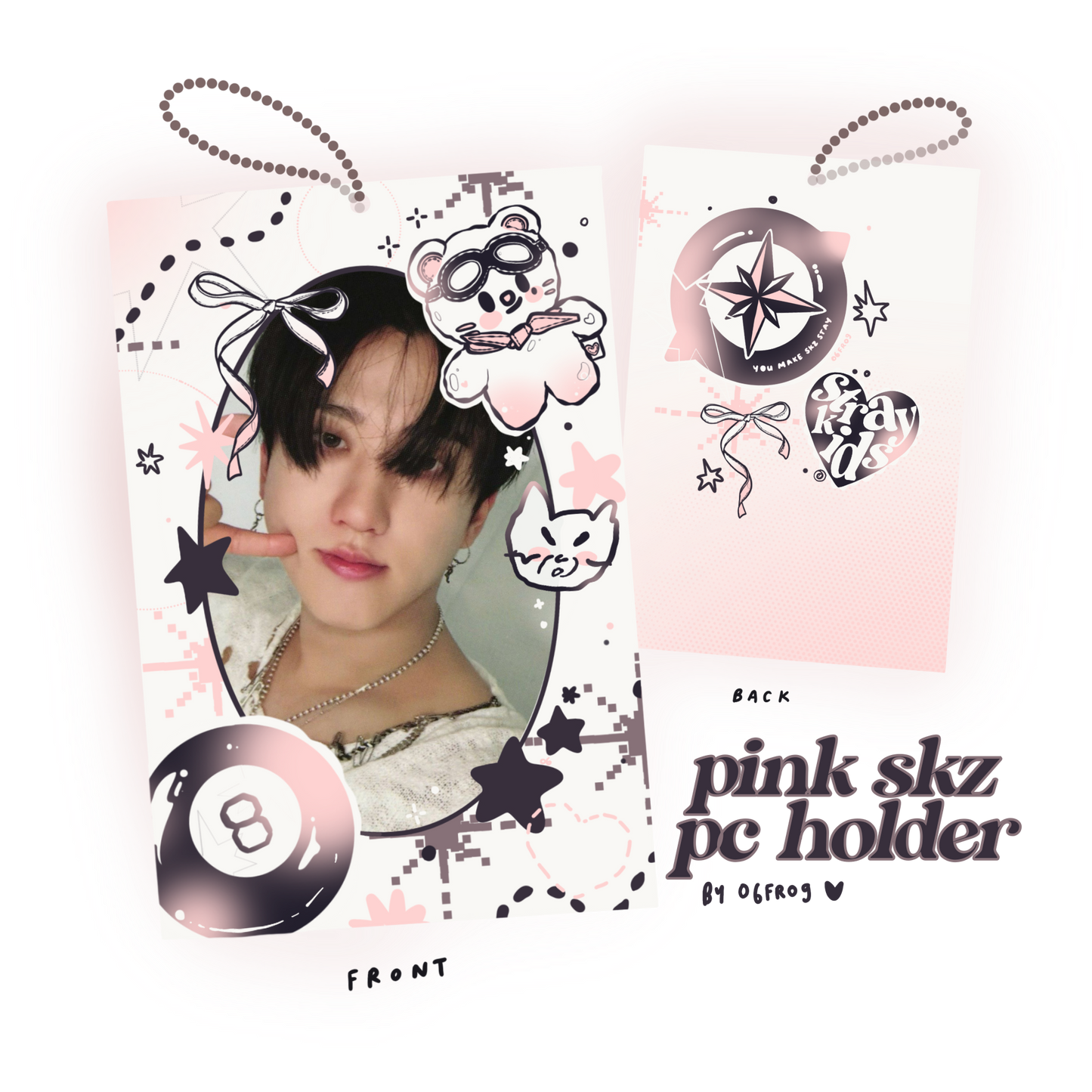 pink straykids pc holder !