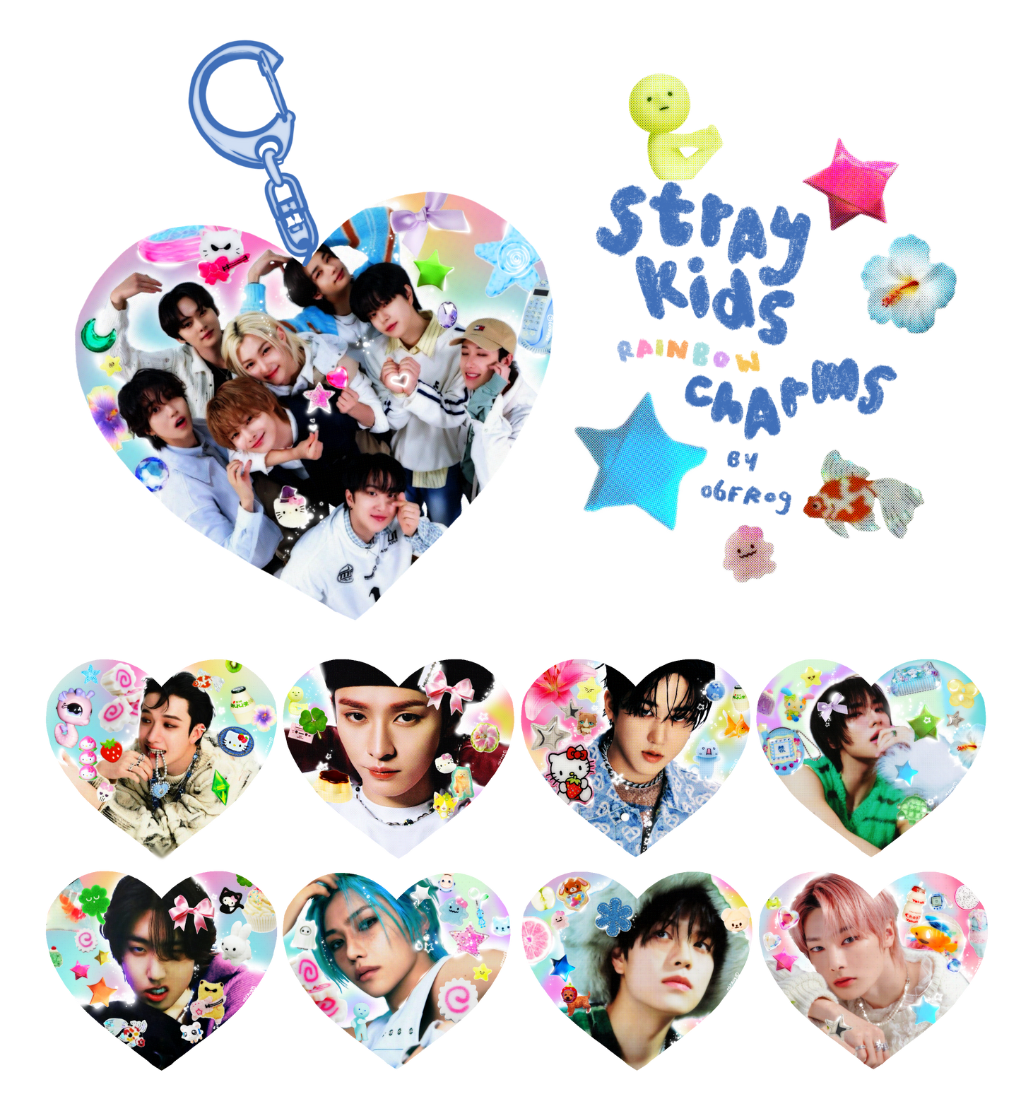 skz o6heart charms!